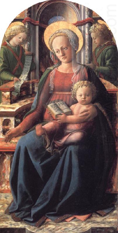 Fra Filippo Lippi Madonna and Child Enthroned with Two Angels china oil painting image